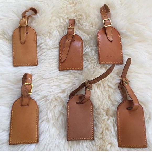 ONE Louis Vuitton leather luggage tag authentic - Picture 2 of 6